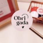 Adesivo obrigada pela compra 4x4 cm - 30 unidades