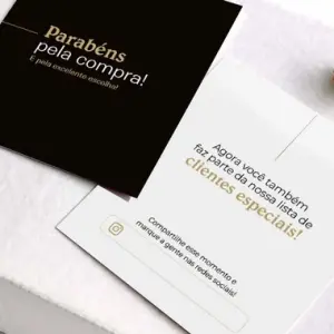 Card Obrigada Thank You 30 unidades | Preto