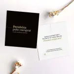 Card Obrigada Thank You 30 unidades | Preto