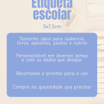 Etiqueta Escolar 5x7,5cm