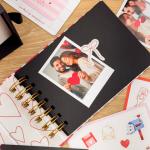 Mini álbum scrapbook páginas pretas