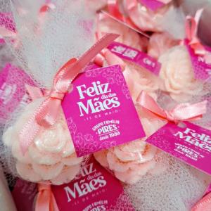 Mini sabonete artesanal com tule - 50 unidades