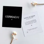 Card Obrigada Thank You 30 unidades | Preto