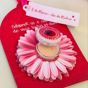 Card flor com creme hidratante - Kit 10 unidades