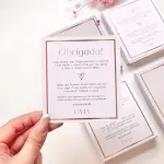 Card agradecimento 9x9cm - 30 unidades