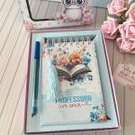 Bloco A6 com caixinha e caneta