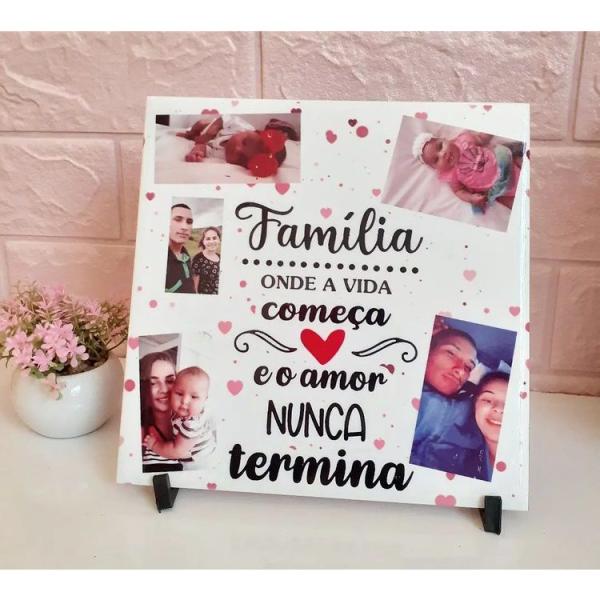 Azulejo Personalizado Fotos e Frases - 15x15cm