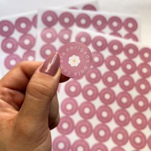 Adesivo Personalizado 4x4 cm - 30 unidades