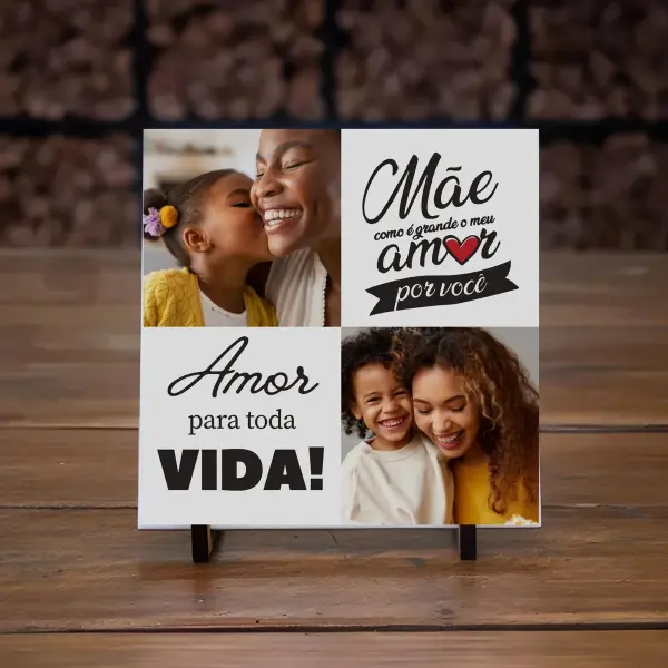 Azulejo Personalizado Fotos e Frases - 15x15cm