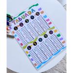 Tabuada personalizada A4