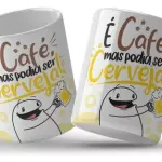 Caneca Porcelana - É café, mas podia ser cerveja!