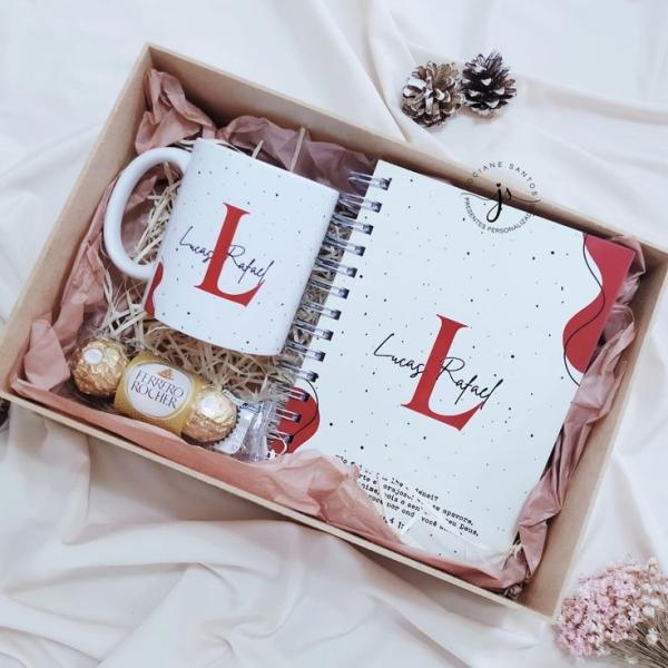 Kit Presente Personalizado |Caneca + Agenda Permanente