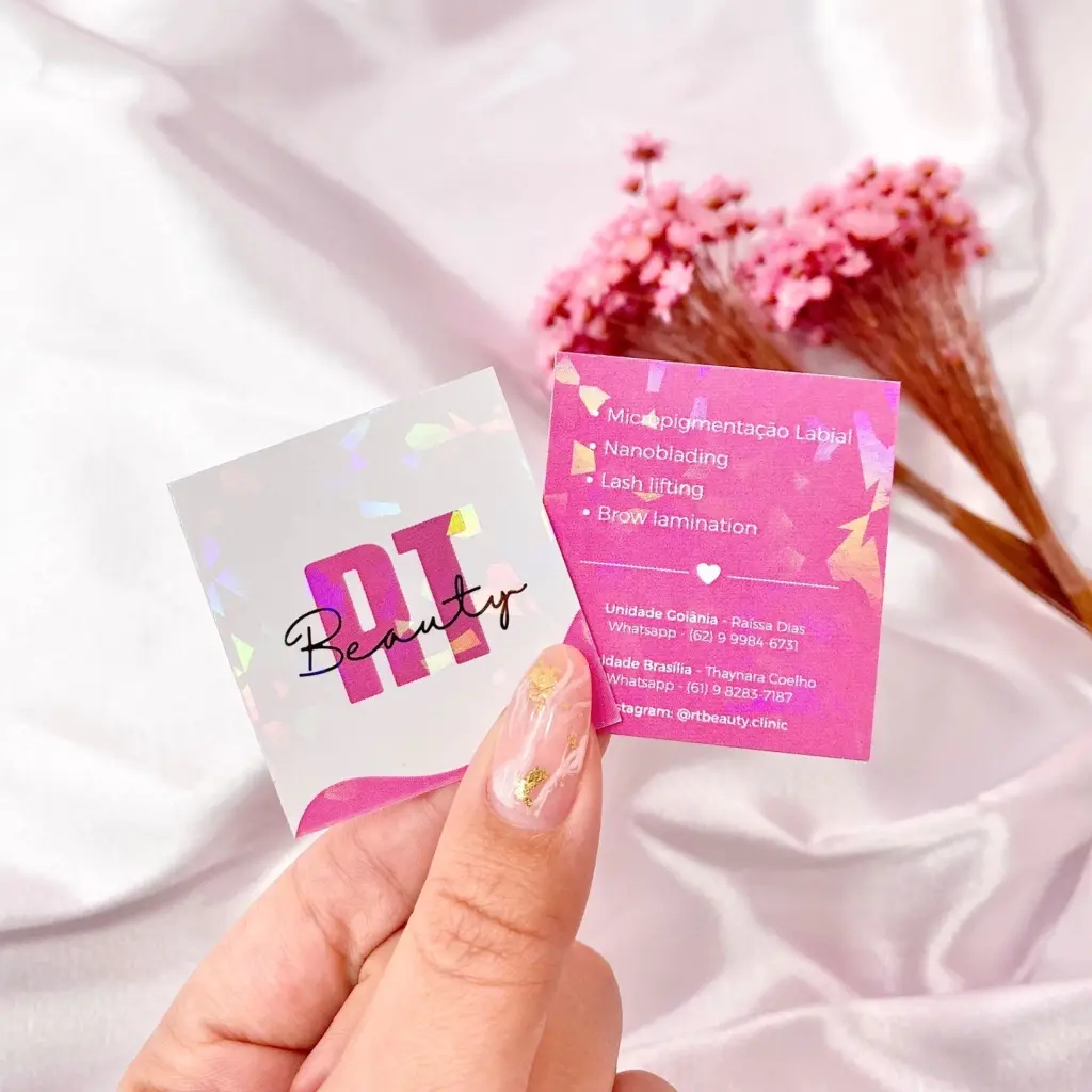 Mini Cartão de Visita 6x6cm - 100 unidades