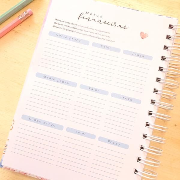 Planner Financeiro Floral