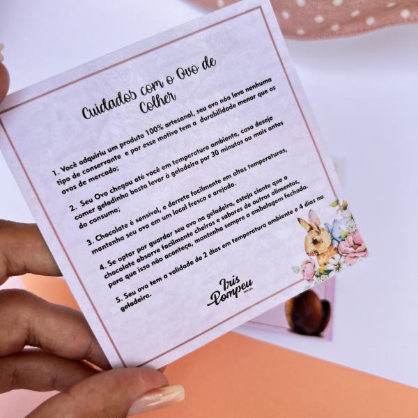 Card Cuidados para Ovo de Colher | 24 unidades