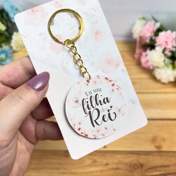 Chaveiro MDF 5cm x 5cm - Frases