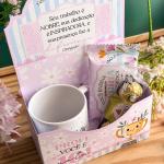 Caixa envelope + caneca personalizada e chocolate