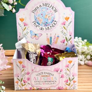 Caixa envelope (pequena) + 3 unidades bombom