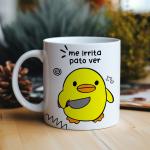 Caneca Porcelana - Me irrita pato ver
