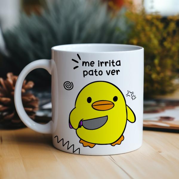 Caneca Porcelana - Me irrita pato ver