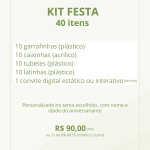Kit festa personalizada 40 itens