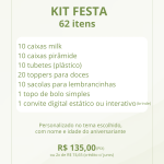Kit festa personalizada 62 itens