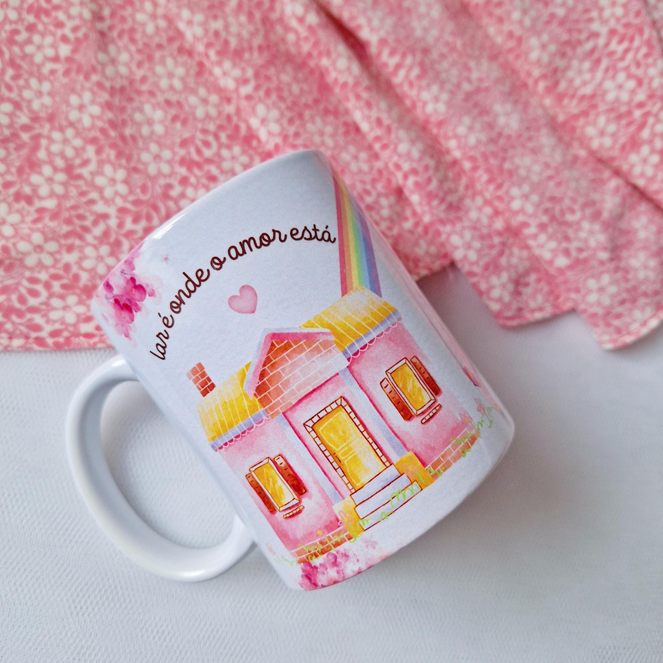 Caneca Porcelana - Lar é onde o amor está