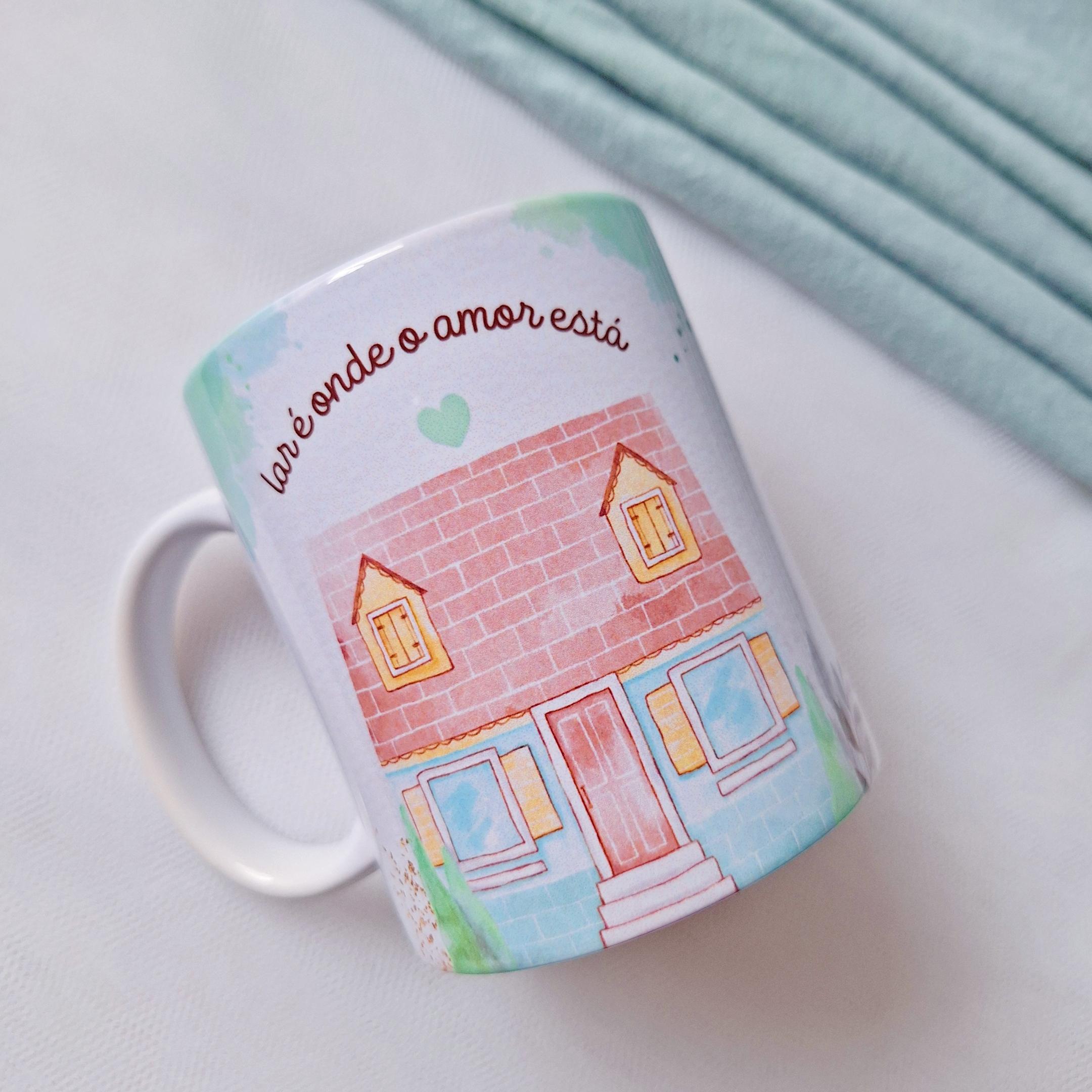 Caneca Porcelana - Lar é onde o amor está