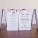 Menu/Cardápio (frente) + Agradecimento (verso) -10 unidades