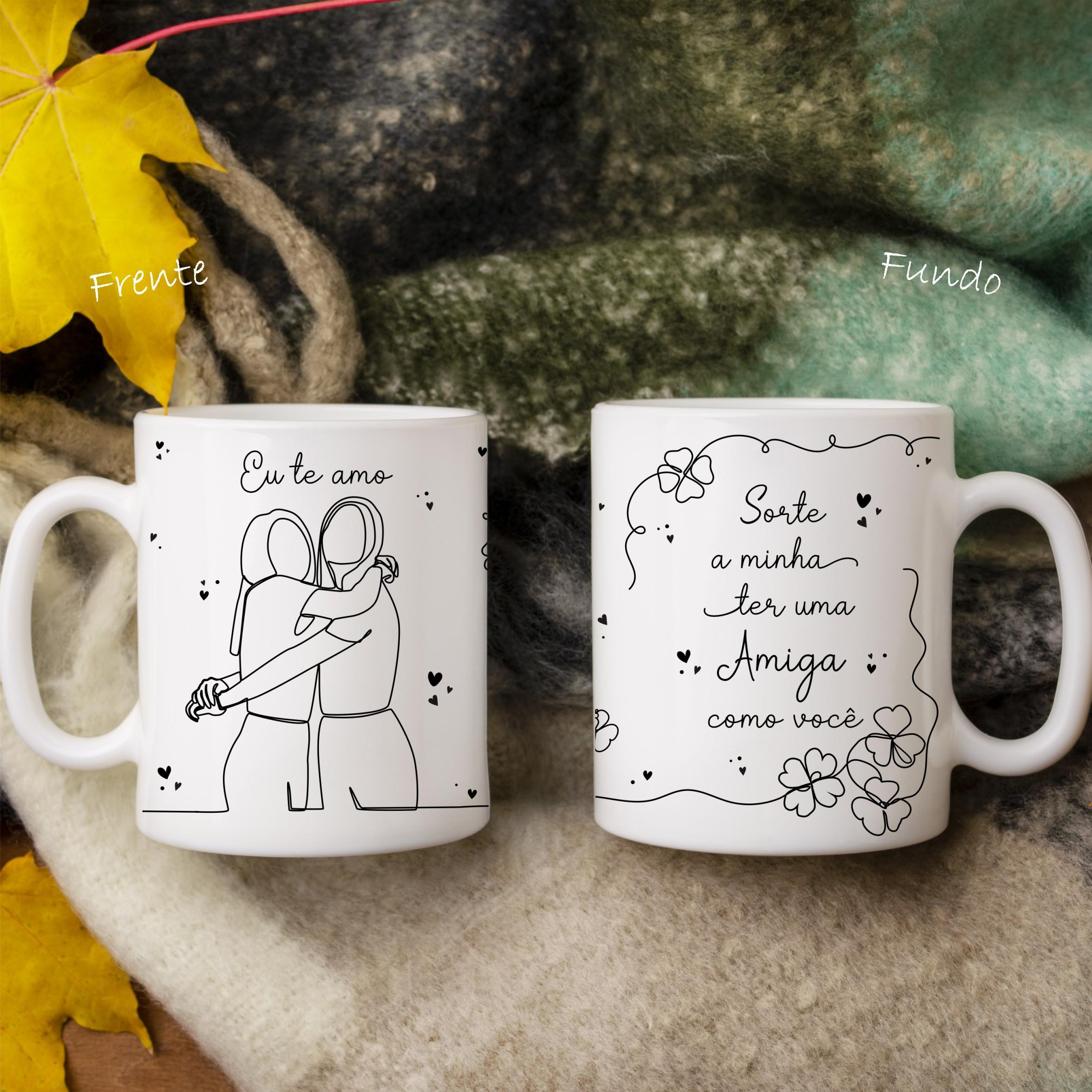 Caneca Porcelana  - Amizade Minimalista