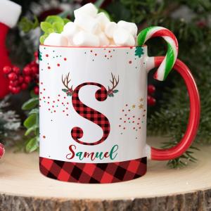 Caneca Porcelana Branca Iniciais