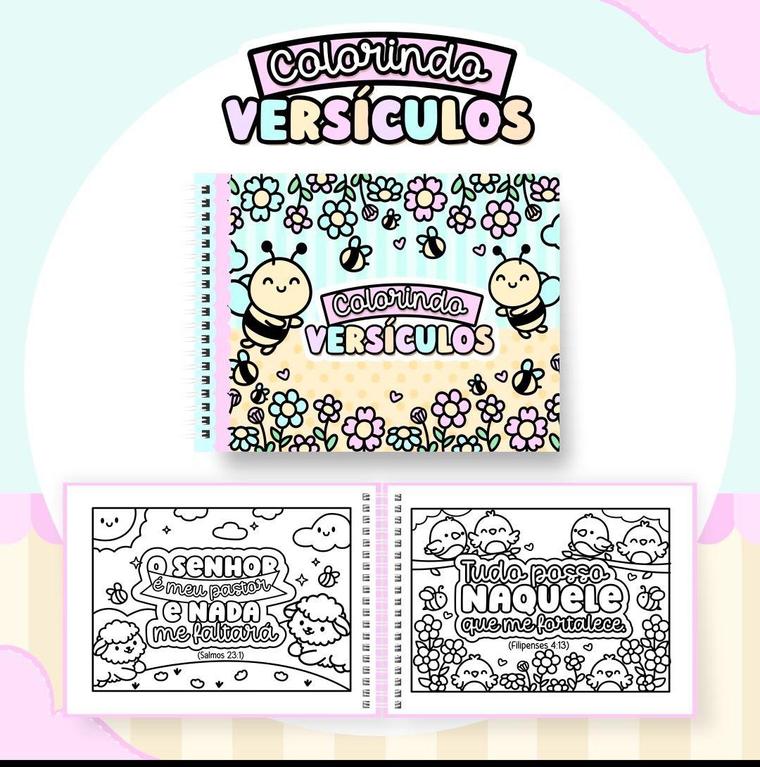 Livro de Colorir Colorindo Versículos