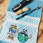 Toalha com bolso personalizado