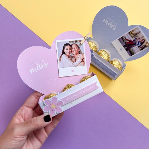 Porta bombons com foto | Dia das Mães