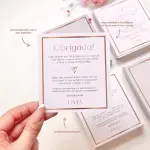 Card agradecimento 9x9cm - 30 unidades