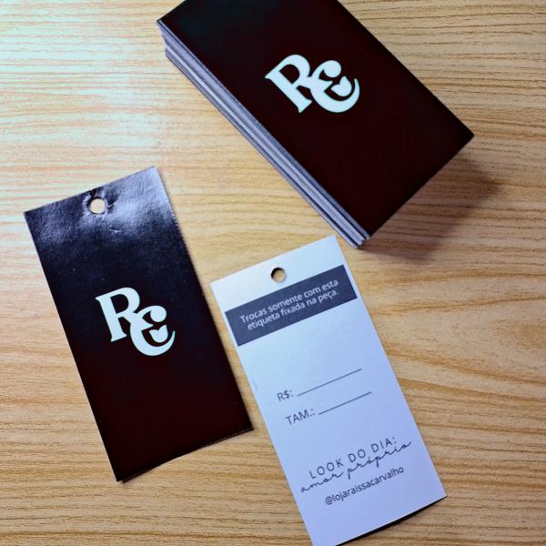 Tag para roupas 9x5cm - 100 unidades