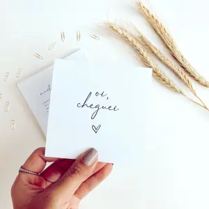 Cartão de Agradecimento Oi Cheguei!